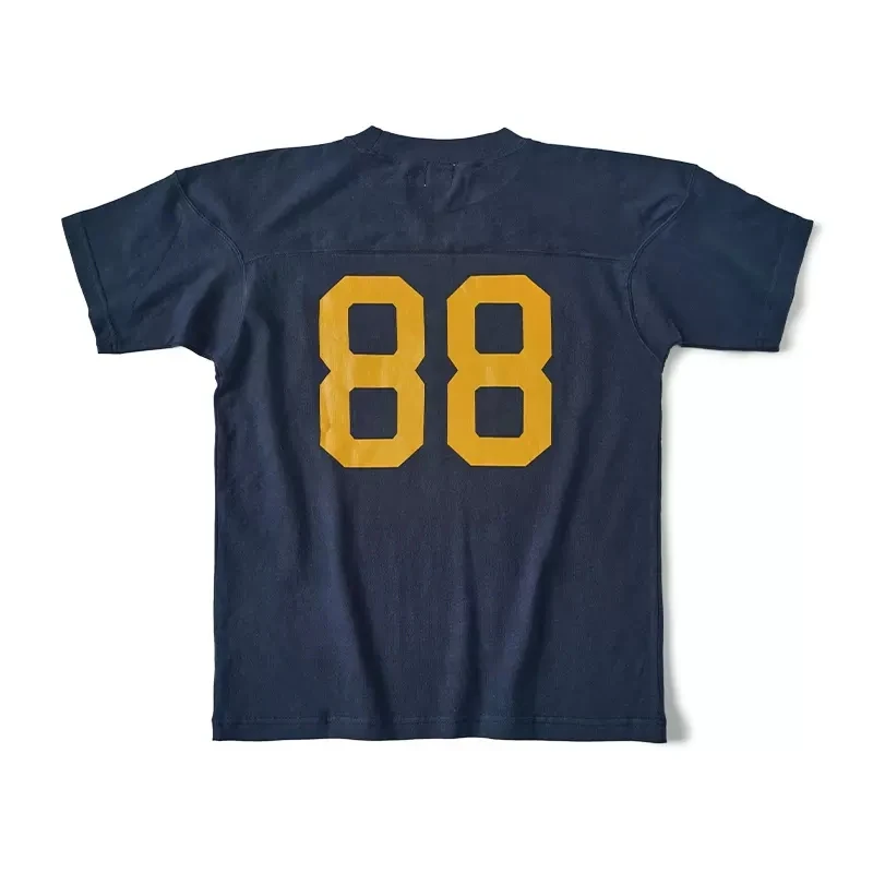 Bronson Retro Football Jersey Vintage Style Mens Drop Shoulder Pattern Tee Shirt