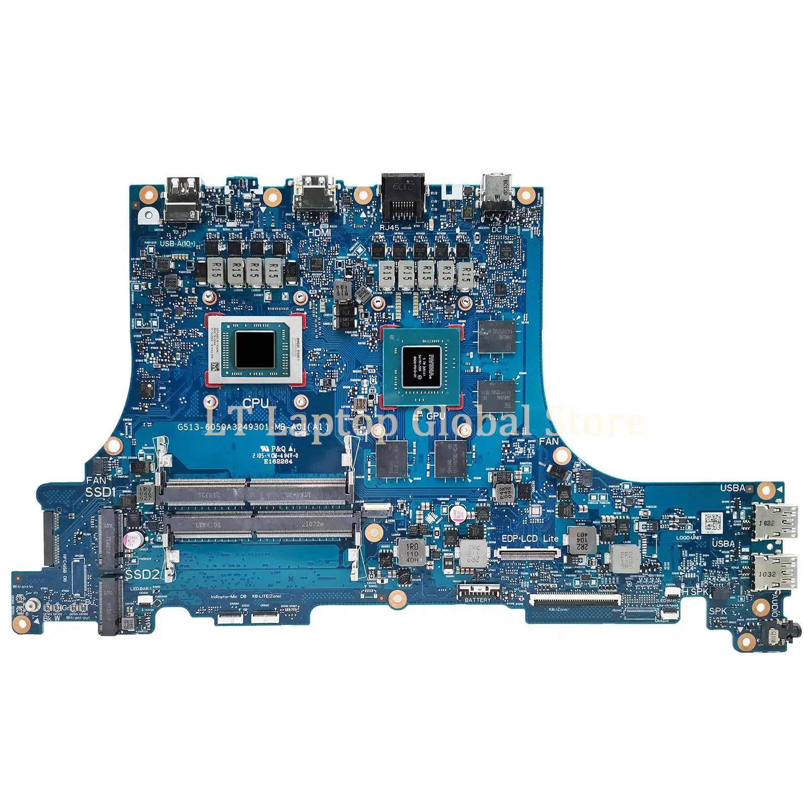 Imagem -02 - Laptop Motherboard para Asus G513qc G513qe G513qr Px513q Px713q G713qe r5 r7 r9 Cpu Rtx3050 Rtx3050ti-v4g lt