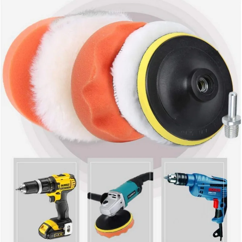 6-teiliges Auto-Polierschwamm-Set, 3/4/5 Zoll Schaumstoff-Polierpads für Autokratzer-Entfernung und Poliermaschinen-Zubehör