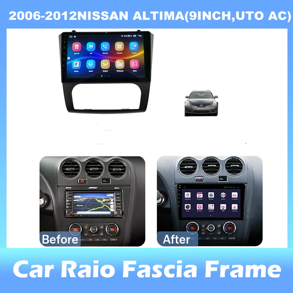 9-inch 2din Car Radio Dashboard For NISSAN ALTIMA 2006-2012 Stereo Panel, For Teyes Car Panel With Dual Din CD DVD Frame