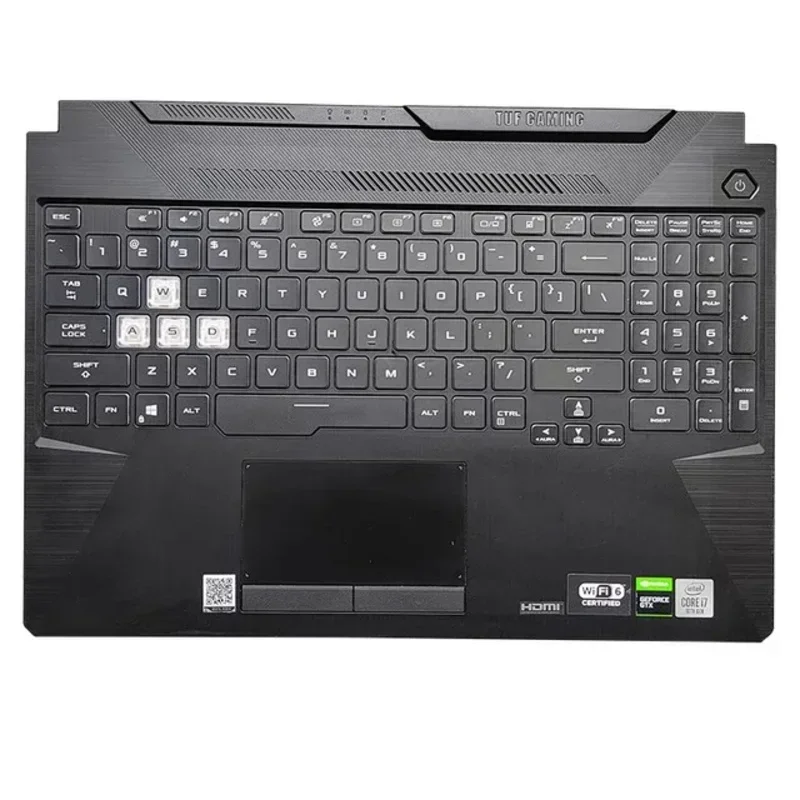 كمبيوتر محمول لـ Asus fa506 fx506 fa506u fx506u palmrest حافظة علوية علوية مع لوحة مفاتيح بإضاءة خلفية 3bbkxtajn00