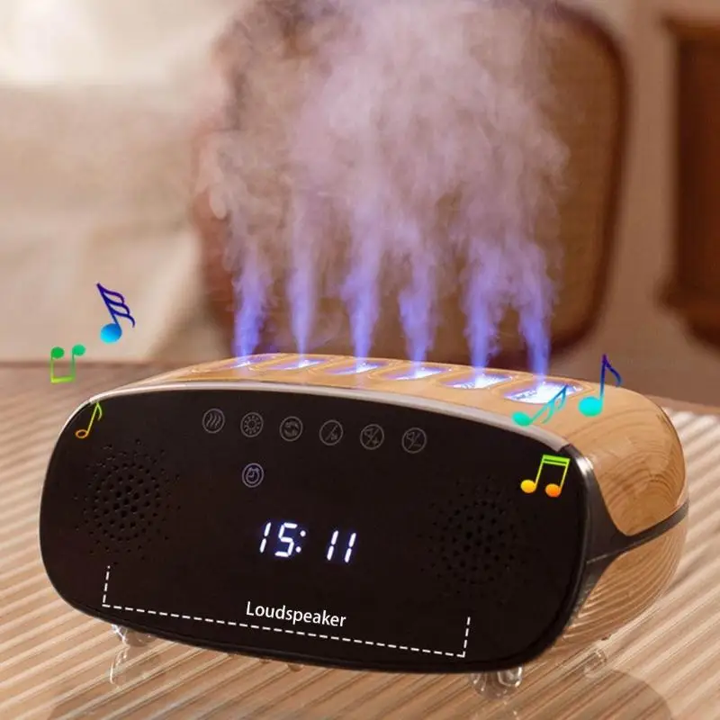 27rb Blue Tonte Air Oidifier Digital Alarm LED Relógio aromas óleo essencial difusor