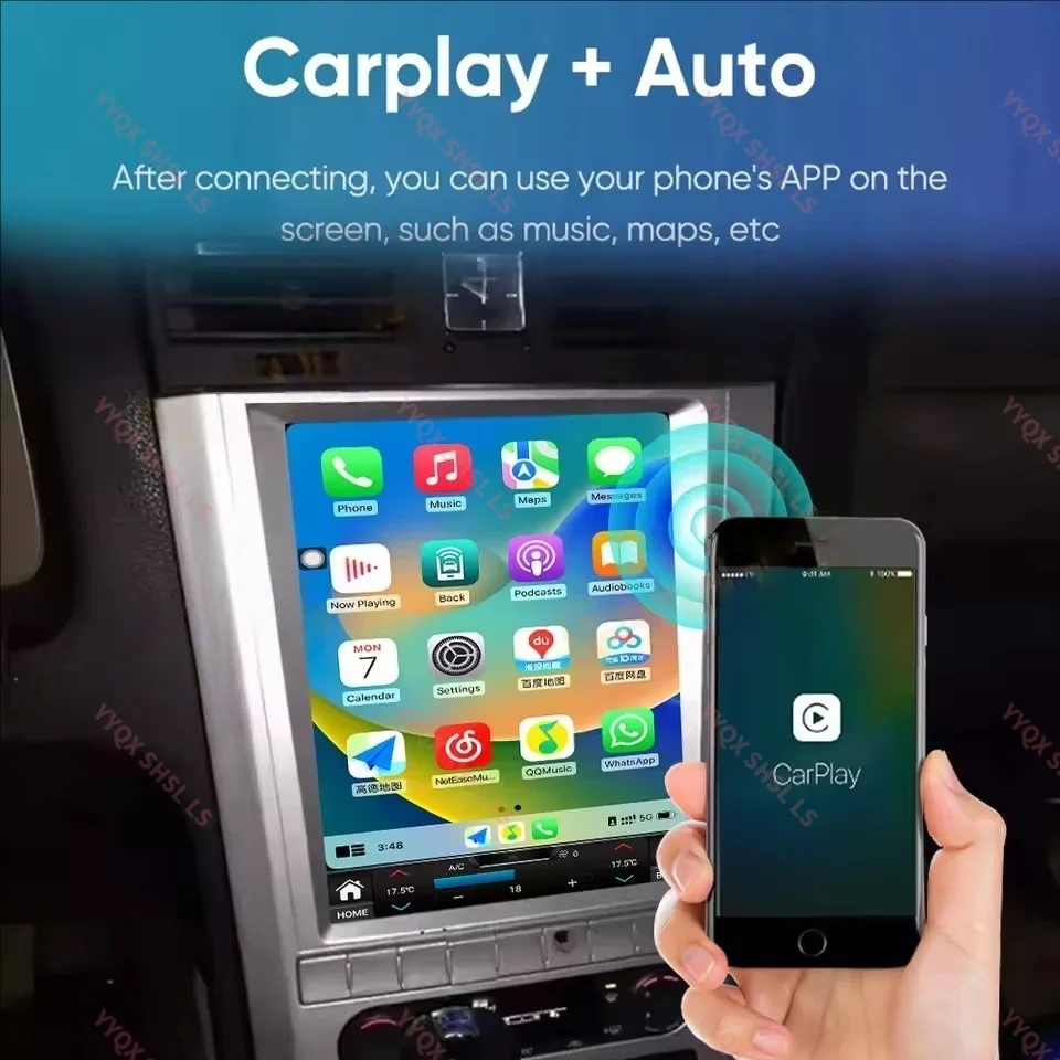 Carplay T-Style Screen Android Radio Receiver For Lincoln Navigator 2010-2013 GPS Audio Stereo Multimedia Video Player Head Unit