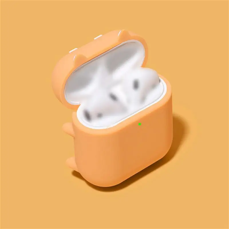 Caso dos desenhos animados corgi cão caso silicone fone de ouvido bluetooth sem fio capa protetora