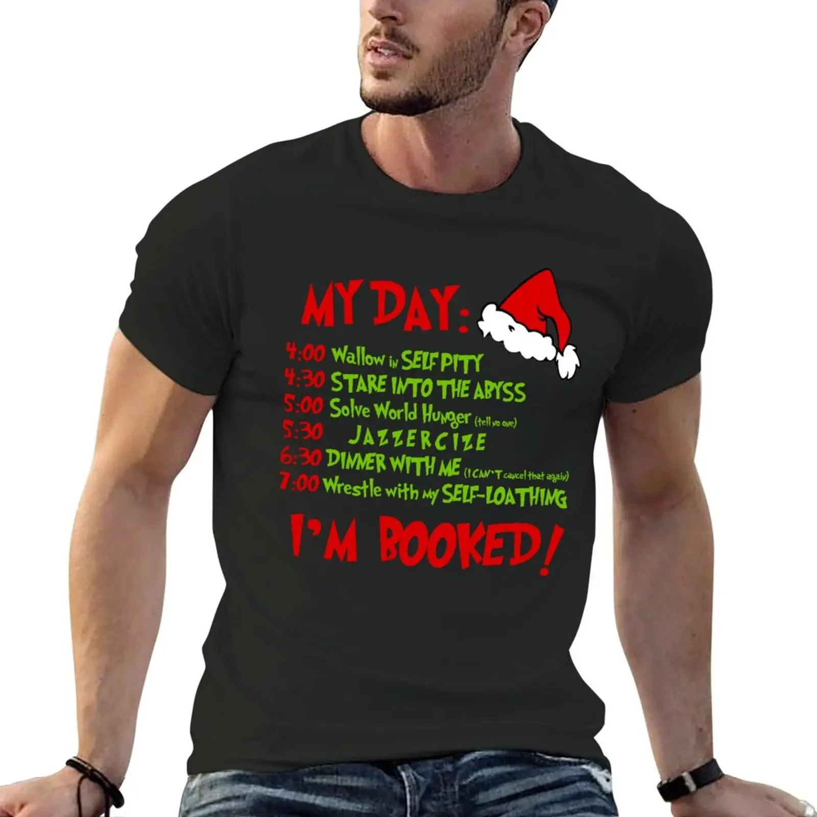 

My Day I'm Booked T-shirt kawaii clothes summer tops Men's t-shirts