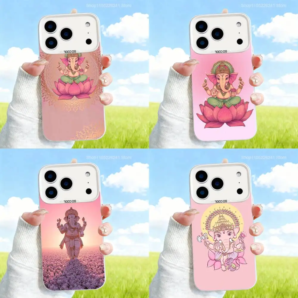 

Lovely Gods Ganesha Phone Case For iPhone 17,16,13,12,X,11,15,14,Pro,Max,Plus,SE4,Air,Mini White Matte