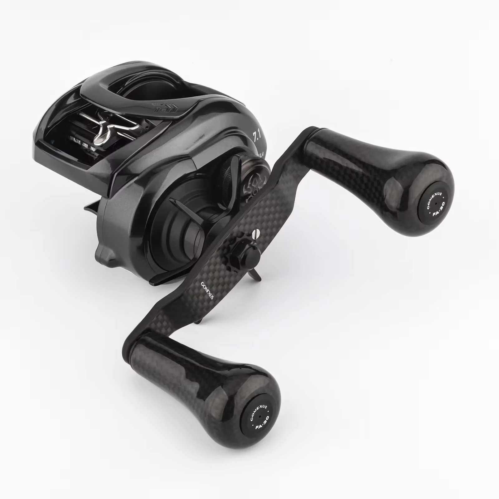 GOMEXUS Carbon-Griff für Daiwa Tatula Zillion Abu Okuma Kastking Pisfun Baitcasting-Rolle, Griffgröße 8x5 und Shimano 7x4mm – Detail 10