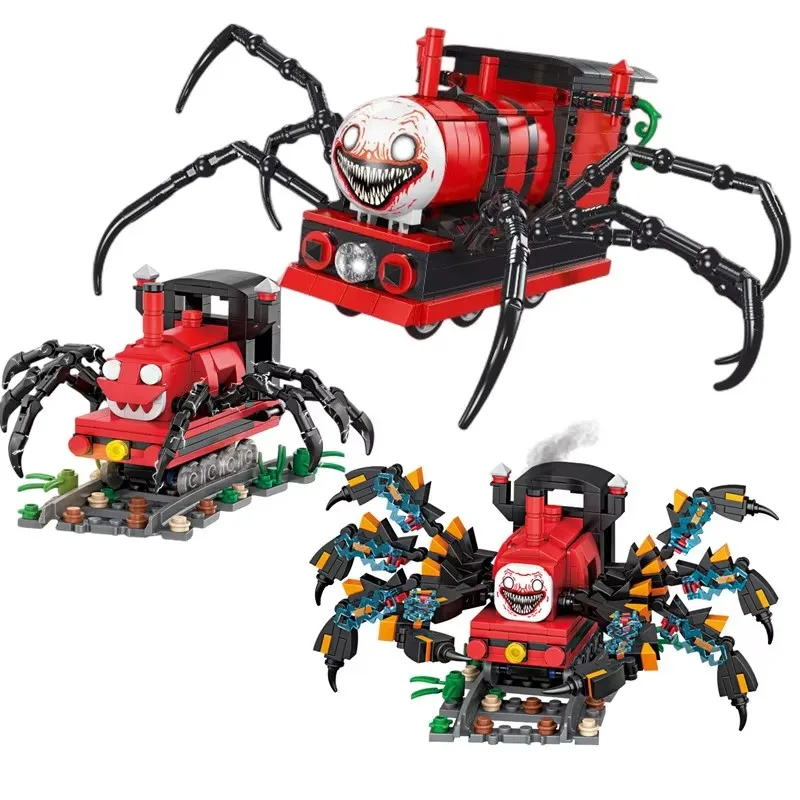 

MOC Choo-Choo Charles Horrors Game Building Blocks Demonic Spider Train Animal Monster Bricks Christmas Halloween Toys Gifts