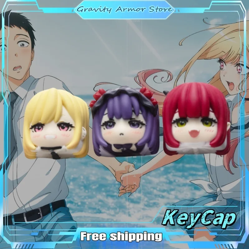 

New Dress Dolls Fall In Love Themed Anime Keycaps Cherry Profile Mechanical Keyboard Office Cartoon Games Holiday Gifts Key Cap