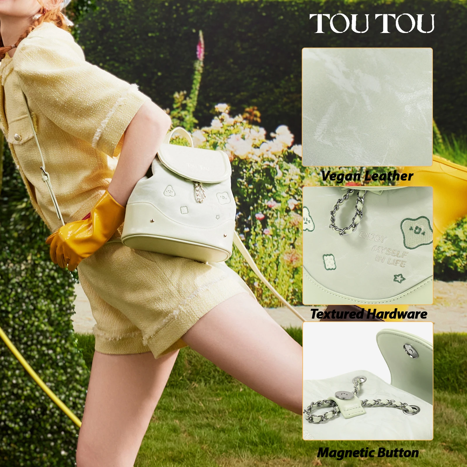 TOUTOU Original Clay Series Backpack Has A Sense of Niche Design Making It A Versatile Backpack for Travel and Shopping