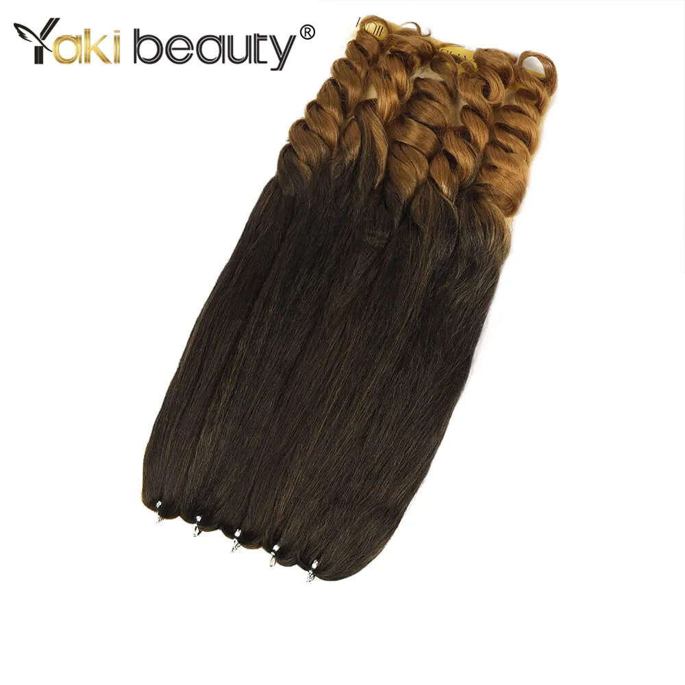 Syntetyczne włosy do warkoczy francuskich boho, kręcone, czarne, wstępnie rozciągnięte, profesjonalnej jakości do warkoczy szydełkowych, ustawianie w gorącej wodzie, 5 paczek/partia