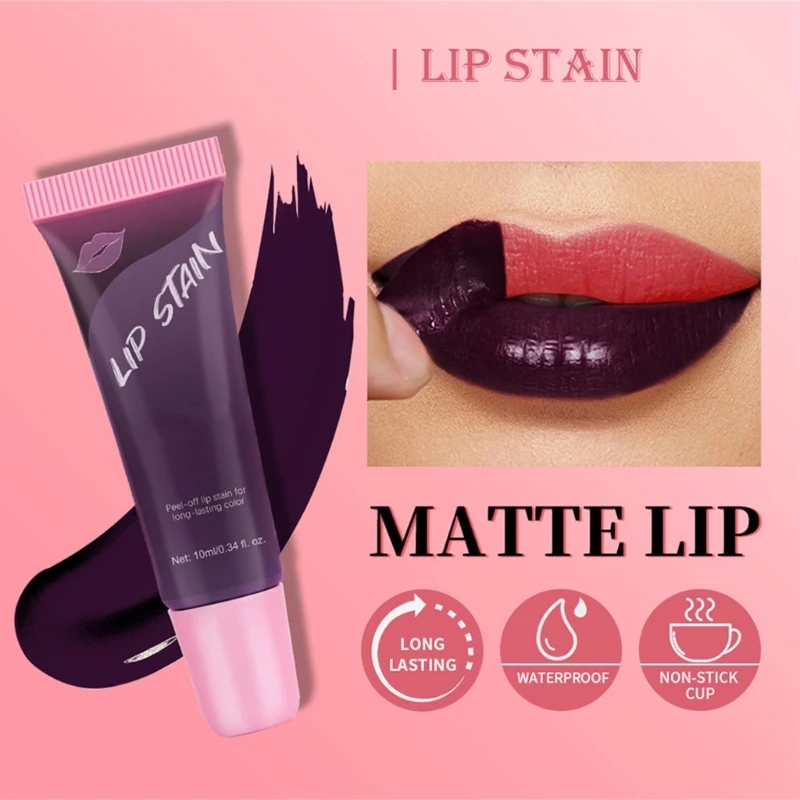 Waterdichte Lippenstift Tear-Offs Lip Stain Lip Care Make-Up Levert Peels Offs Lippen Tint Stain voor Reizen Party Dropship