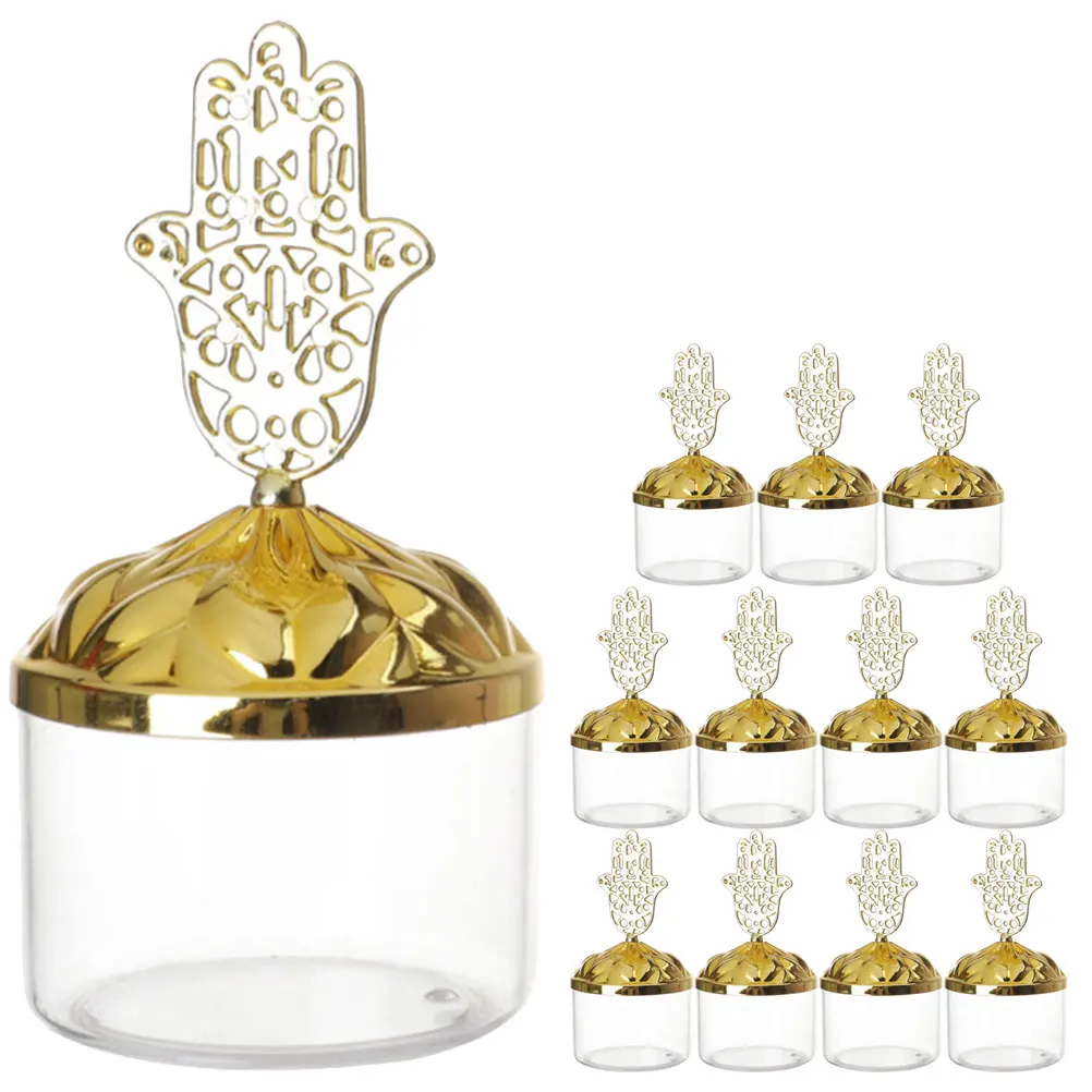 

12pcs Candy Boxes Transparent Containers for Wedding Favors Xmas Treats Plastic Storage Packaging Chocolate