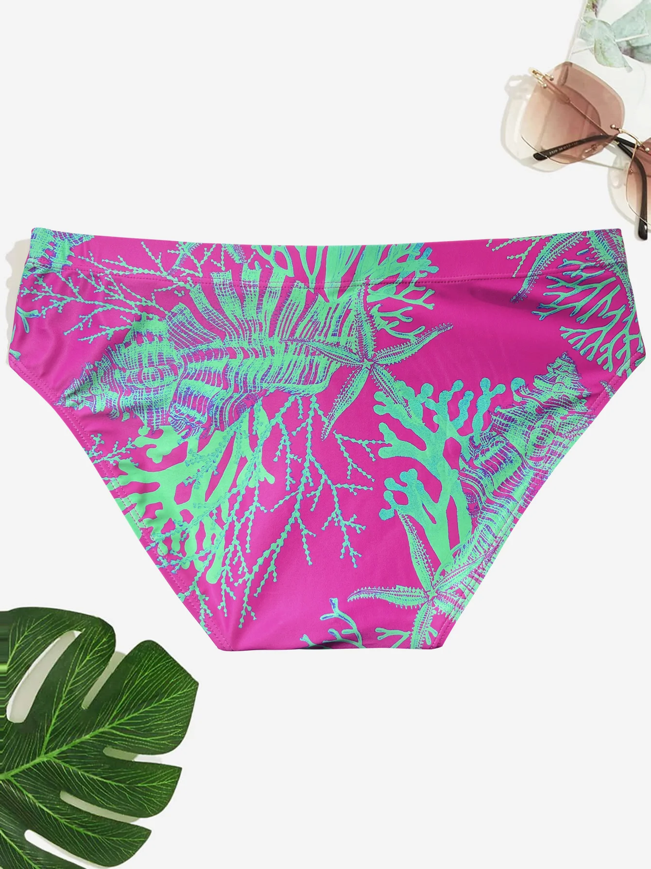 Men's Adult Triangle Racing Competition Reduced Resistance Printed Professional Swimming Pants
