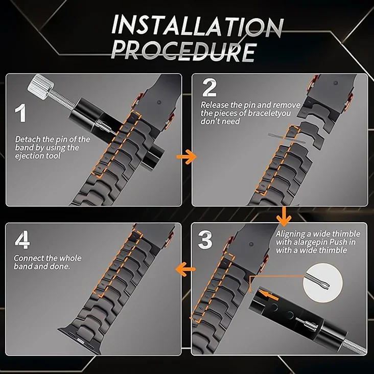 高級ステンレス鋼ストラップ Huawei Watch Fit 4/4 pro用 チタン製ブレスレット Huawei Fit3/Fit2/Fit1用 メタルリストバンド