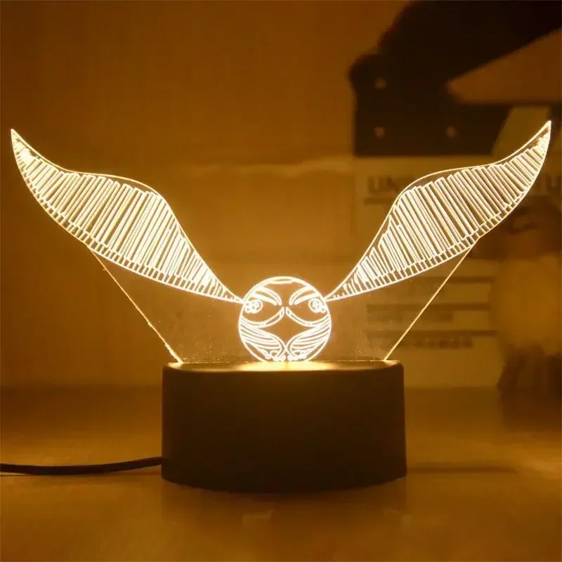 Hot Anime Figure 3D Night Lamp Harry Potter Toys Led Creative Table Bedside for Home Room Decor Light Cool Kid Child Gift