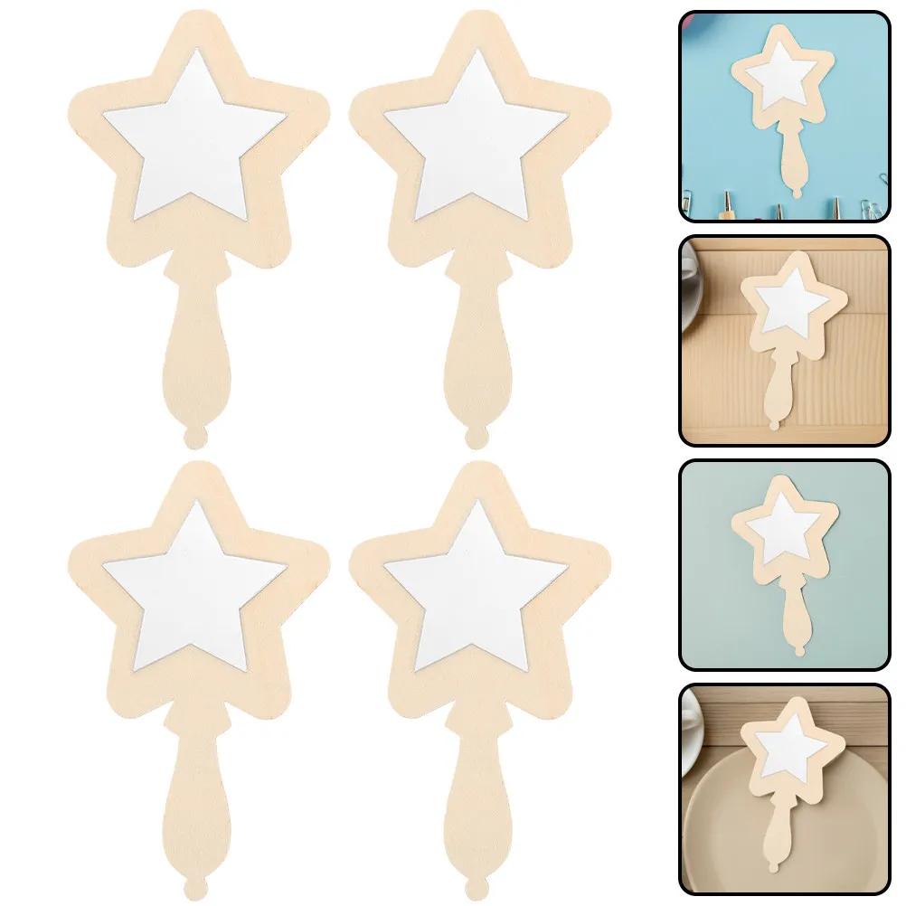 

Набор из 20 деревянных зеркал для детского творчества: неокрашенные заготовки для рисования, маленькие зеркальца для поделок, ручные зеркала для самостоятельного изготовления