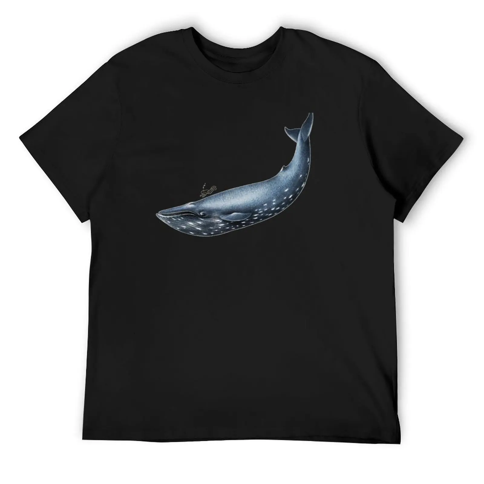 

Blue whale and a diver T-Shirt cute tops custom t shirt tees mens graphic t-shirts funny