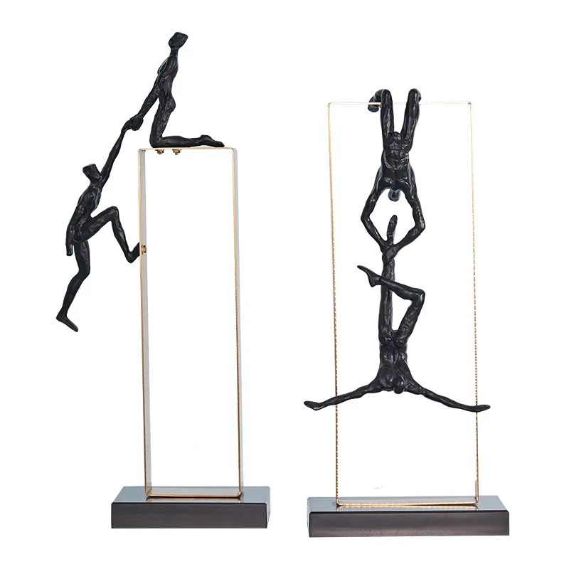 

Character metal ornaments, high-end creative living room decoration special scene gifts, handicrafts