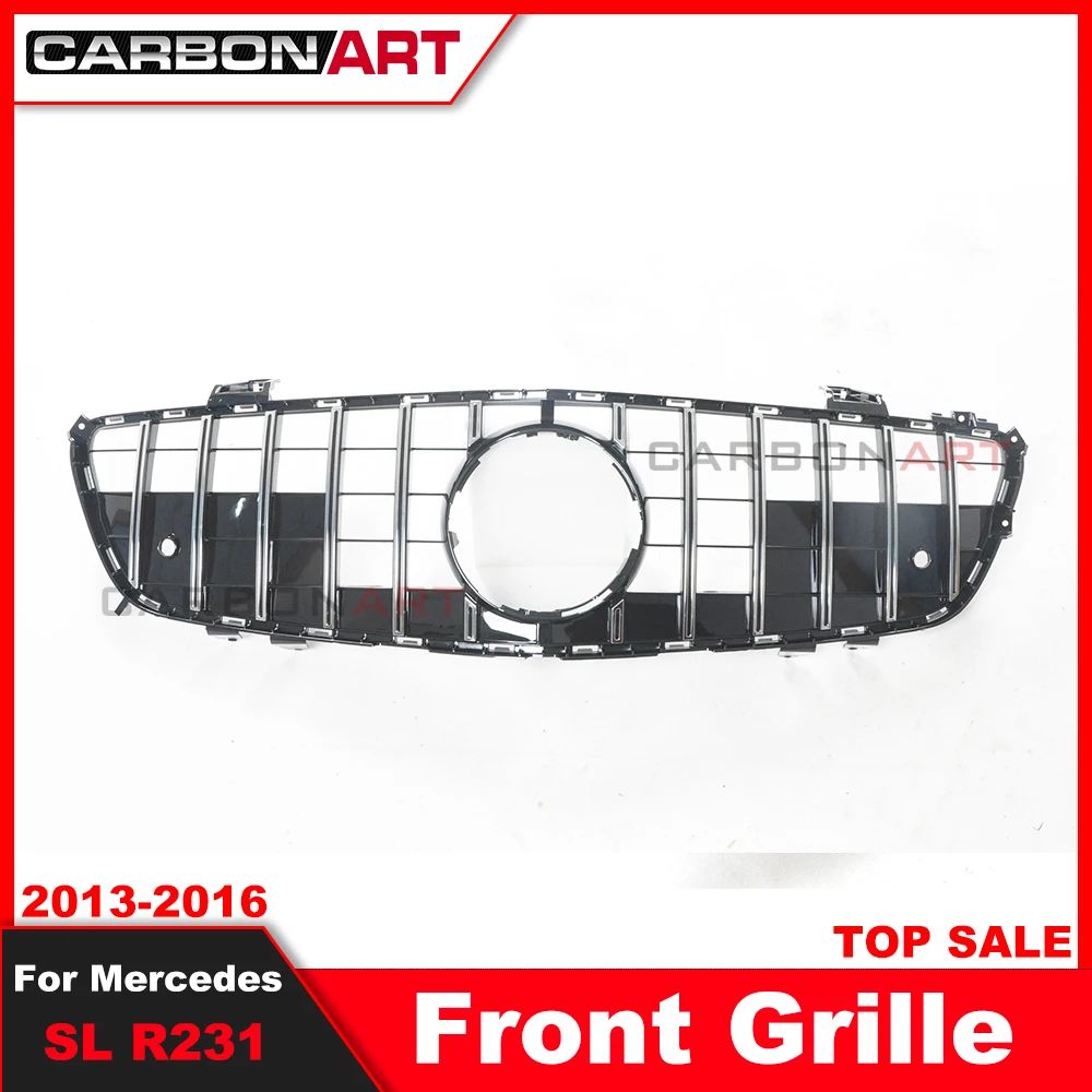 2013-2016 SL class R231 GT style racing grille Sport ABS silver for merced sl r231 car styling accessory  R231 panamerica Grille