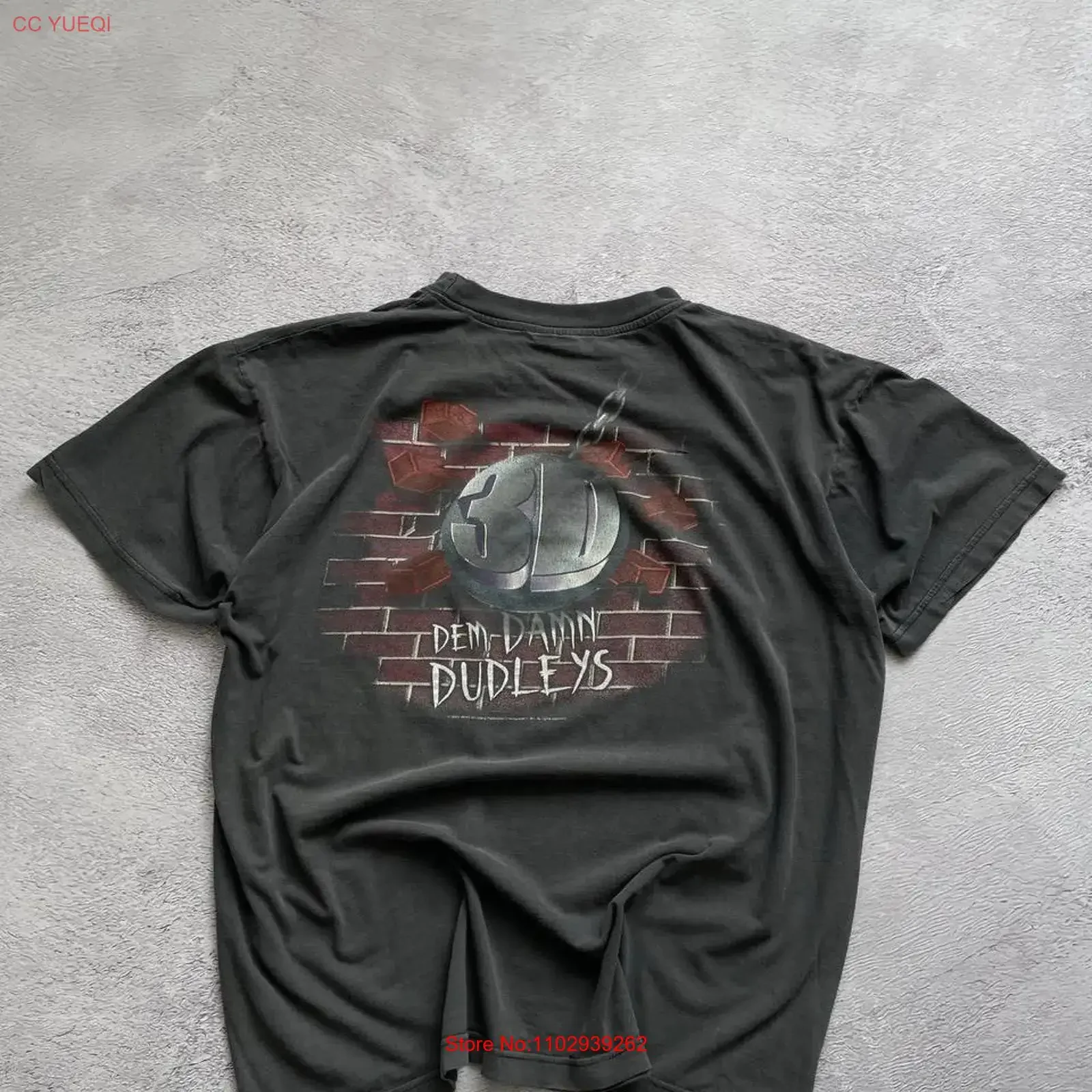 Camiseta Vintage WWF Dudley Boyz 3D Death Drop 2000, Tamanho M, Estilo Streetwear Unissex, Estilosa e Respirável