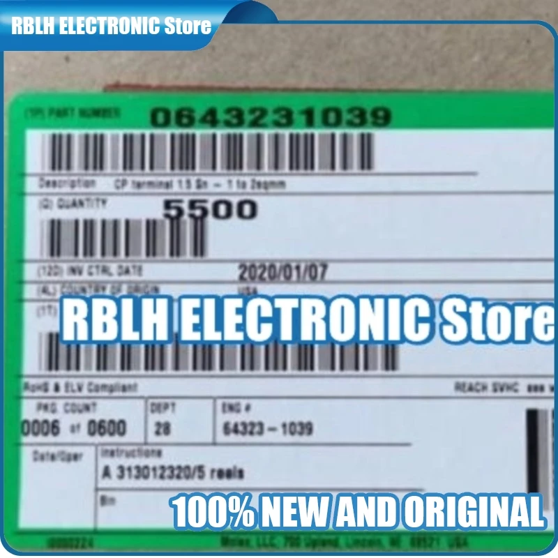 

50 шт./лот, новый оригинальный разъем 64323-1039