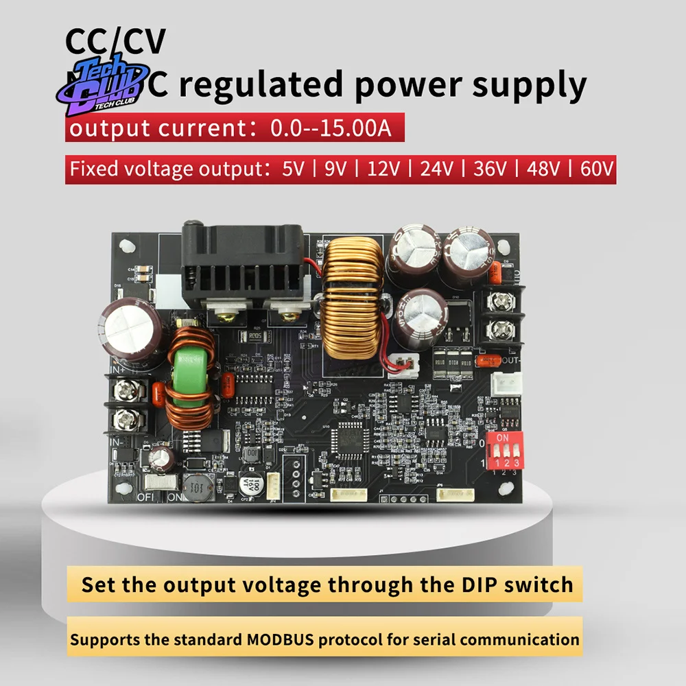 가변 DC 안정화 전압 정전압 및 정전류 15A/900W 스텝 다운 모듈 보드, XY6015l CNC