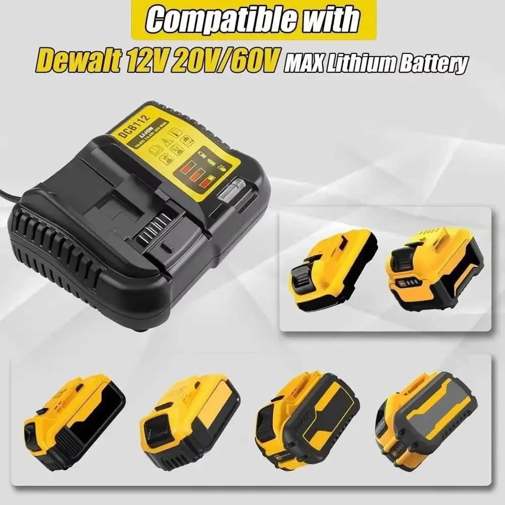 

DCB112 Battery Charger Stable Durable Electric Tool Charger Replacement ABS and Copper Safety Battery Charger Plug