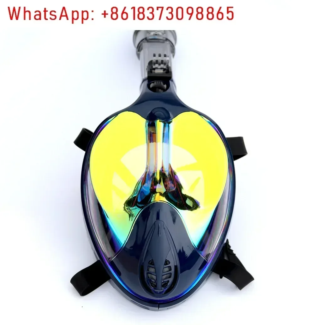 Full dry diving snorkeling mask folding snorkeling mask diving mask electroplating diving