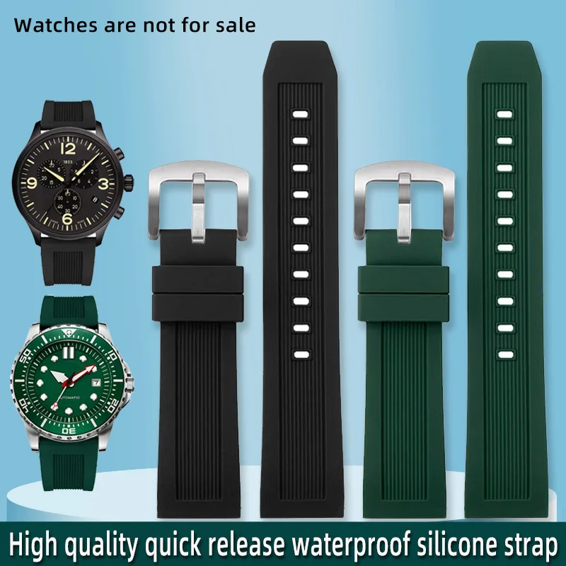 

Quick Release Rubber Watch Strap for Omega Replace Bracelet for Tissot for Citizen for Seiko 20mm 22mm Premium Silicone Band