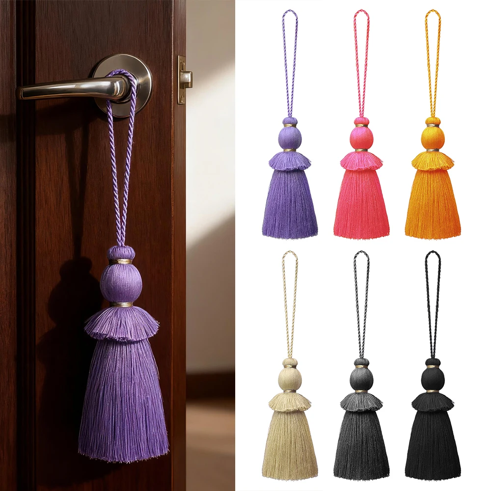 Curtain Tassels Soft Elegant Handmade Tassels with Cord Loop DIY Accessories for Curtain Door Knob Pillows.