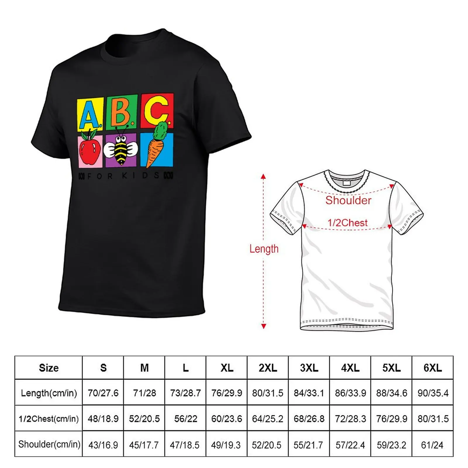 ABC for KidsLogo T-Shirt vintage anime shirt cotton graphic tees mens workout shirts