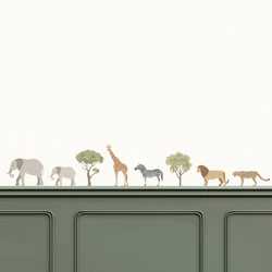 Cute giraffe Wall Sticker Waterproof Self Adhesive Animals Nursery Floral Wall Art Mural for Baby Bedroom Home Decor