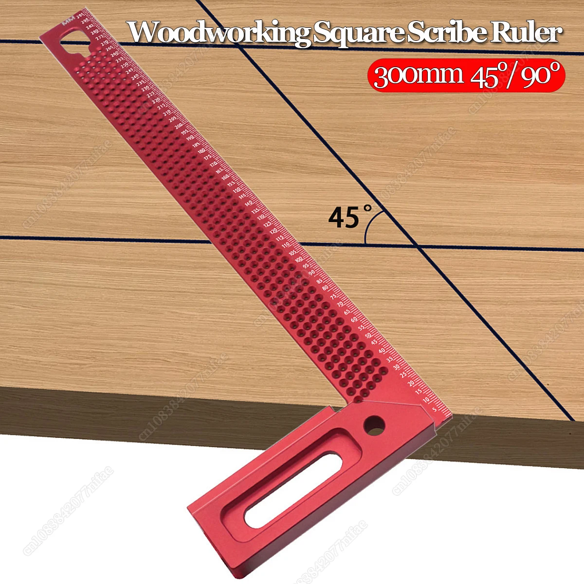 Precision Woodworking Square Aluminum Framing Mitre Square L-type Scribe Marking Line Drawing Ruler Cross Scribing Gauge Tool