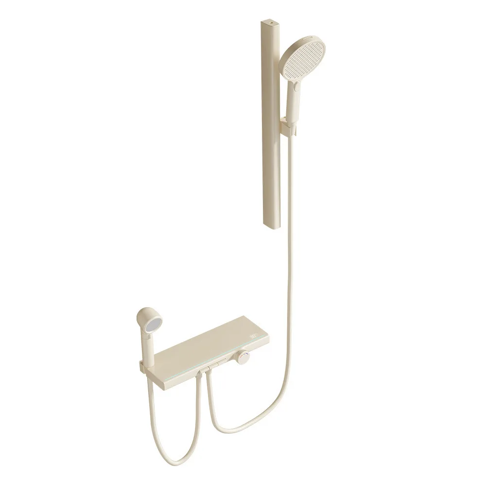

Full set of thermostatic showers, a complete set of shower showers, all copper, double bathroom.