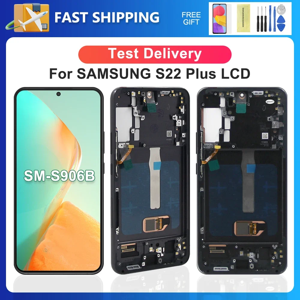 

S22+ For Samsung 6.6''For S22 Plus S906B S906 S906W S906N S906E LCD Display Touch Screen Digitizer Assembly Replacement