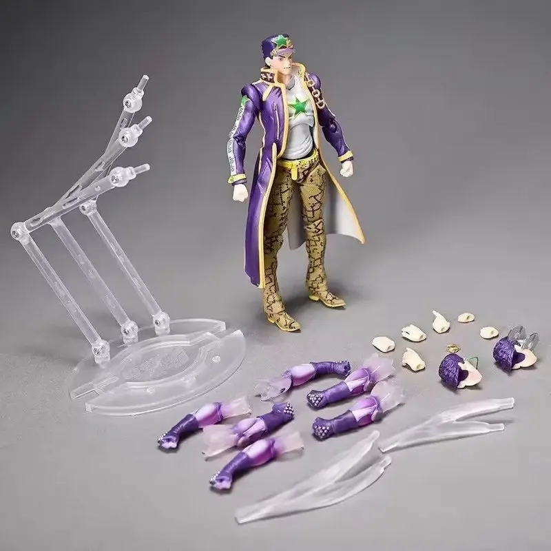 Figura de Acción Articulada de Jotaro Kujo de Jojo's Bizarre Adventure: Stone Ocean, Color Morado, Modelo Coleccionable de Anime