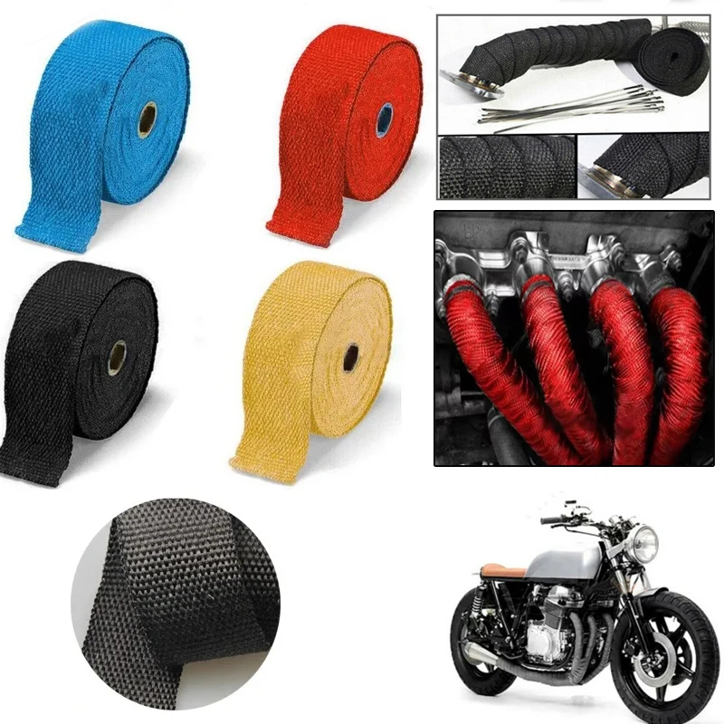 1.5Meters Automobile And Motorbike Winding Tape Exhaust Pipe Heat Insulation Cotton Banana Anti-scald Cloth Cloak Tape