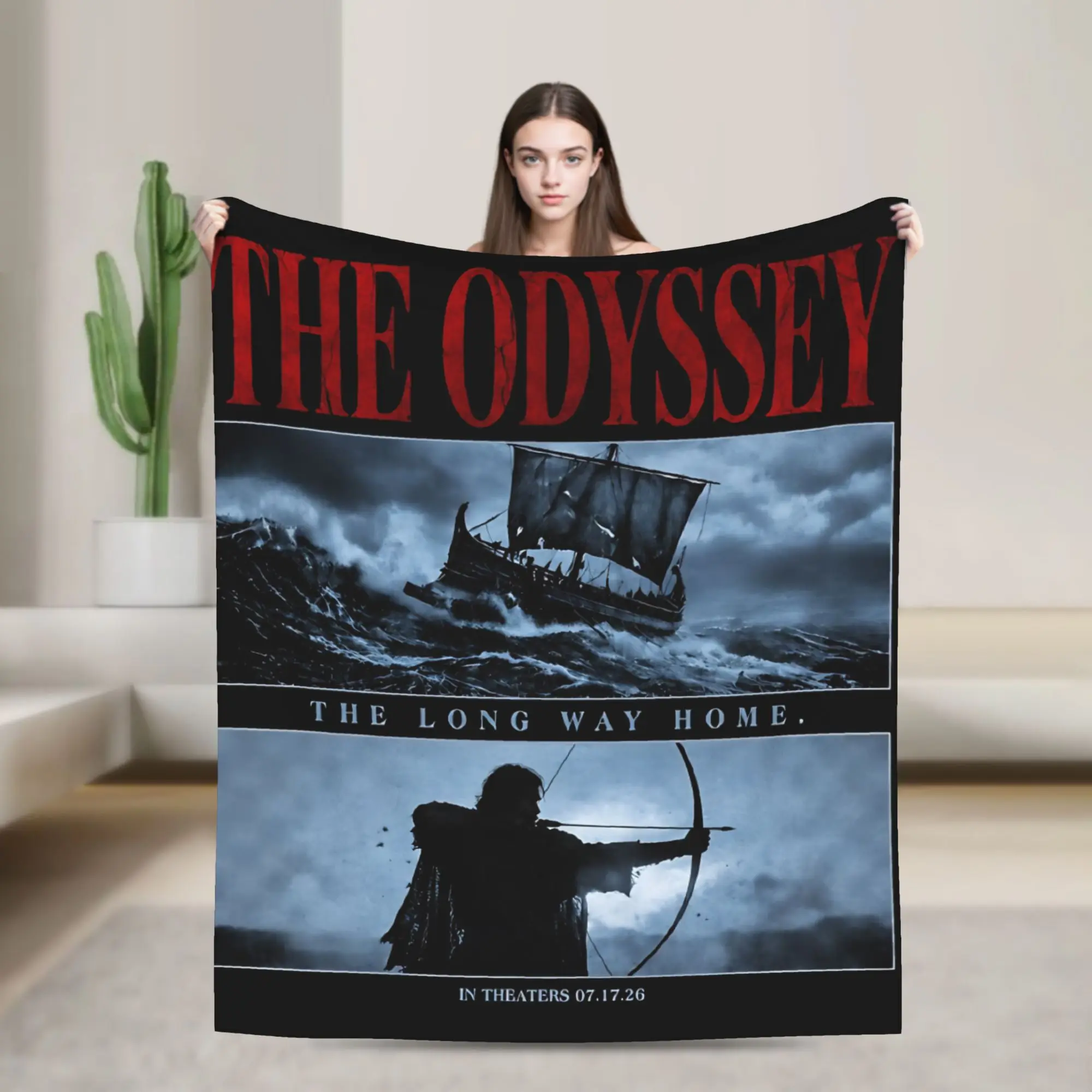 Odyssey Movie 2026 Blankets Flannel  Multifunction Super Soft Throw Blankets for Home Rug Piece