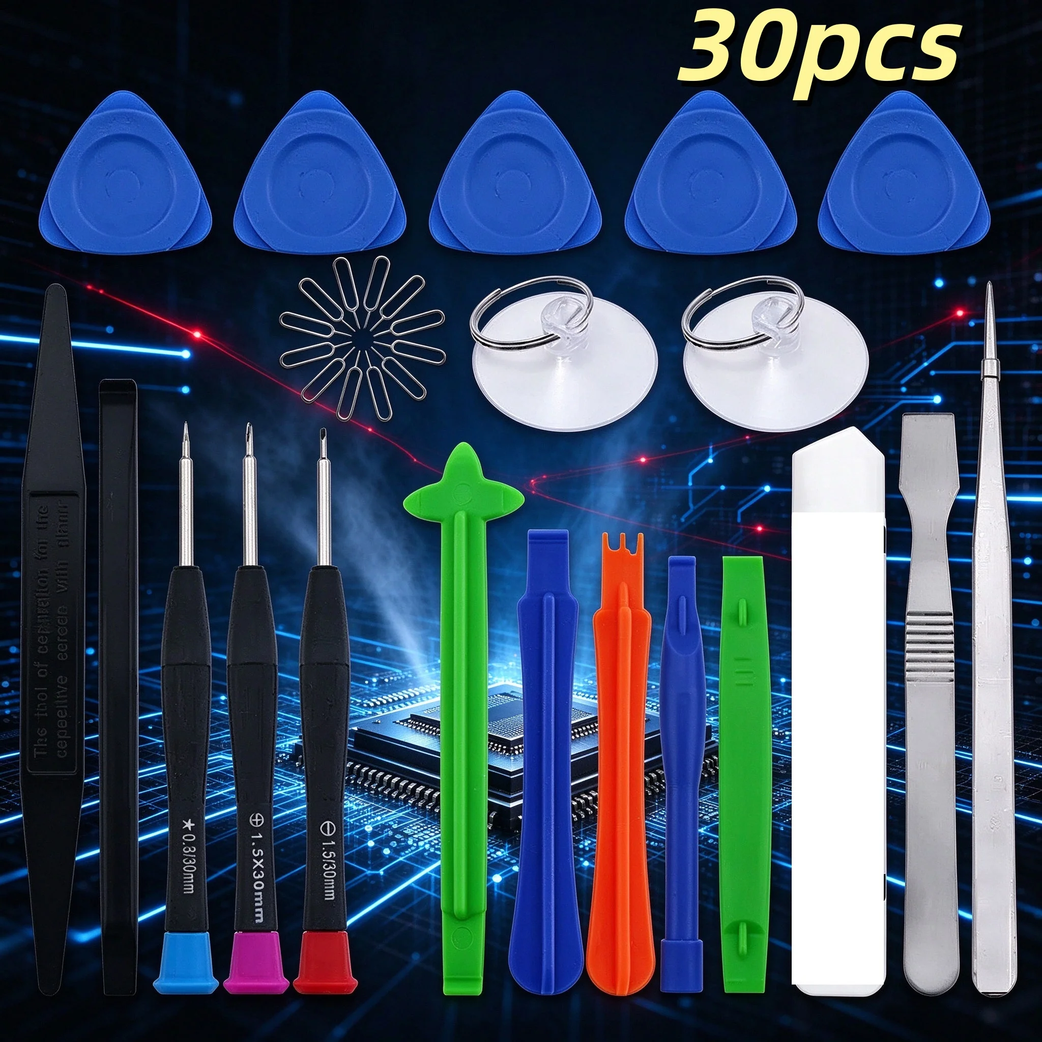 30 in 1 Multifunctional Disassembly Repair Tool Set Mobile Phone IPad Laptop Screwdriver Mobile Card Needle Maintenance Kits