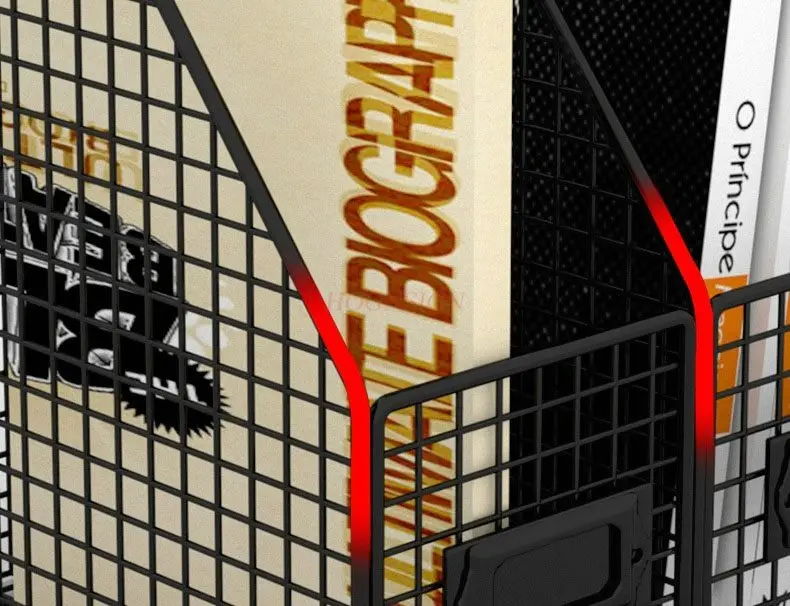 1 قطعة رف تخزين الملفات المعدنية السميكة ، صندوق تخزين الملفات ، إطار الملف ، رف كتب تخزين اللوازم المكتبية ، رف ملفات سطح المكتب