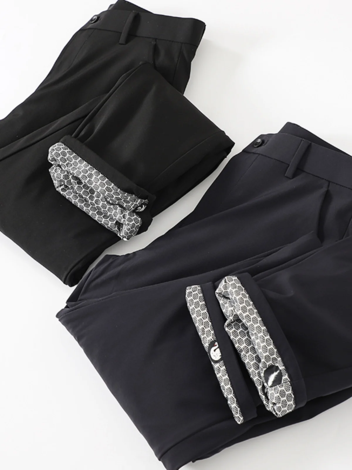 

Технология Aphen: Теплые мужские прямые повседневные брюки из гусиного пуха для зимы, городской стиль, длинные.