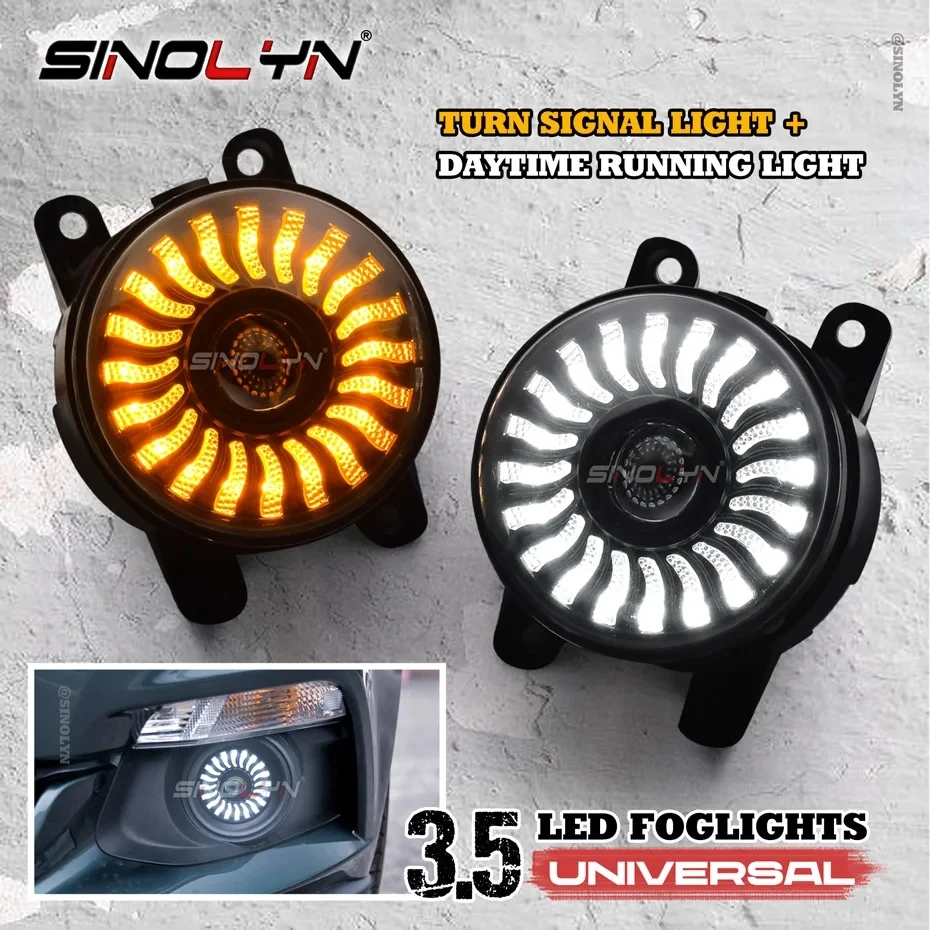 3.5 LED światła przeciwmgielne Cal dla Ford FOCUS MK2 MK3/Fiesta/S max/Ranger/Fusion kierunkowskaz światła do jazdy światła przeciwmgielne akcesoria samochodowe,ledy do samochodu
