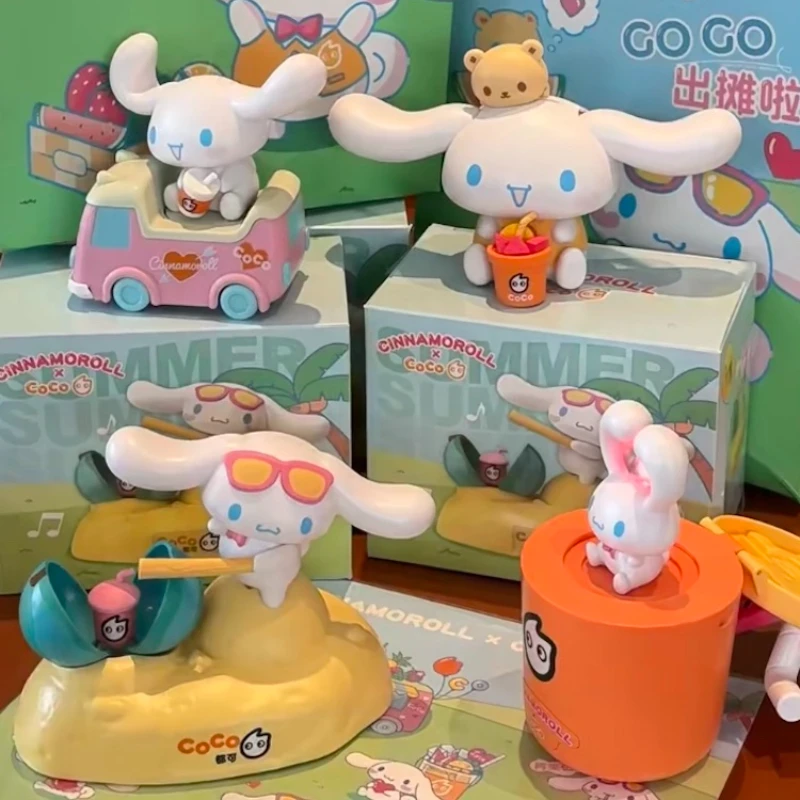 Coco Cinnamoroll Co Branded Toy Can All Be Made with The Little Bear Love Brand Featuring Watermelon Car Seals and Milk Tea Cups