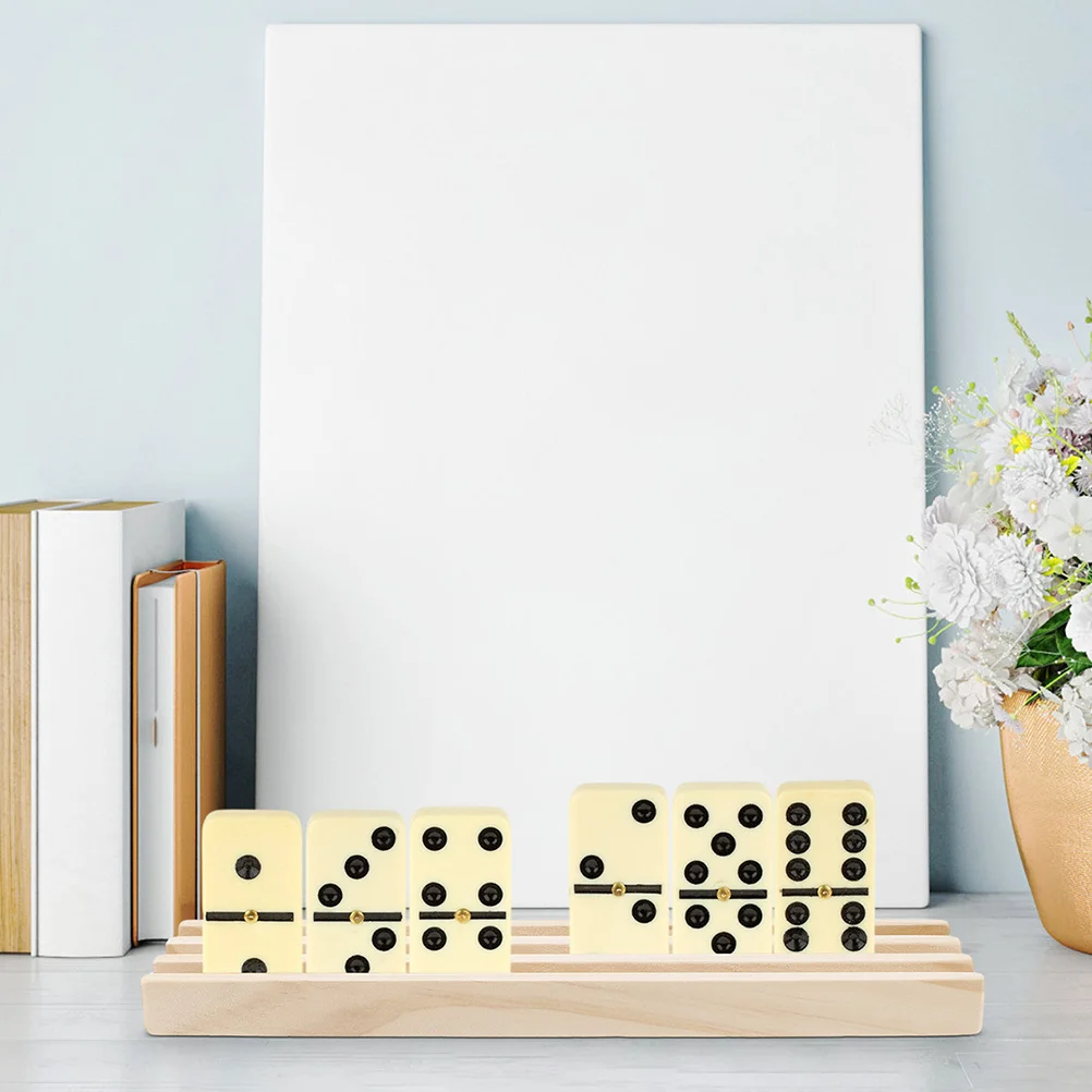 滑り止め木製ドミノトレイ滑らかなエッジアルファベットゲーム DIY クラフトディスプレイホルダーデスクトップオーガナイザー多機能