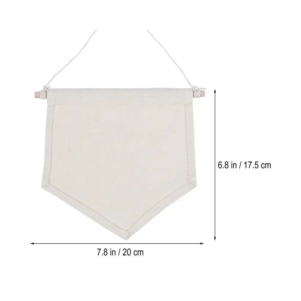 2Pcs Enamel Lapel Pin Badge Display Canvas Hanging Pennant Banner Plain Blank Wall Decoration DIY Craft Painting Lettering Tool