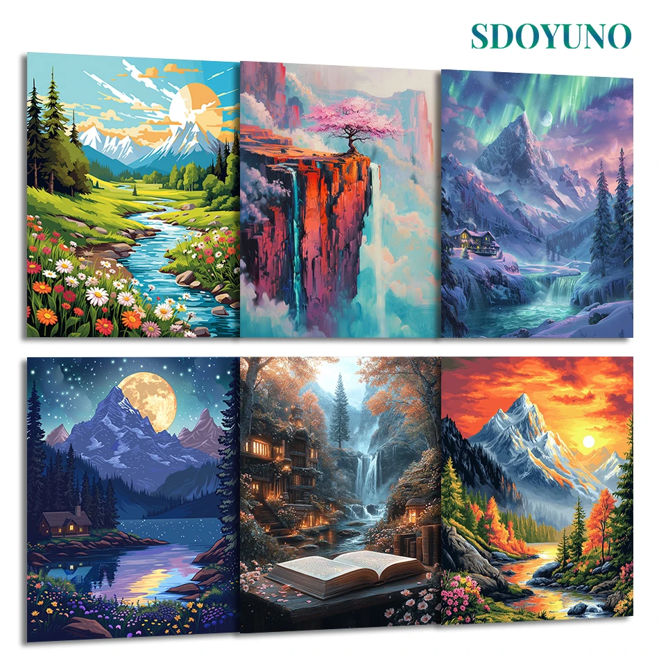 2026 Painting By Number Adults New Romantic sea scenery Picture Drawing Handmade Paint Kit Diy Crafts Diamond Home Decoration