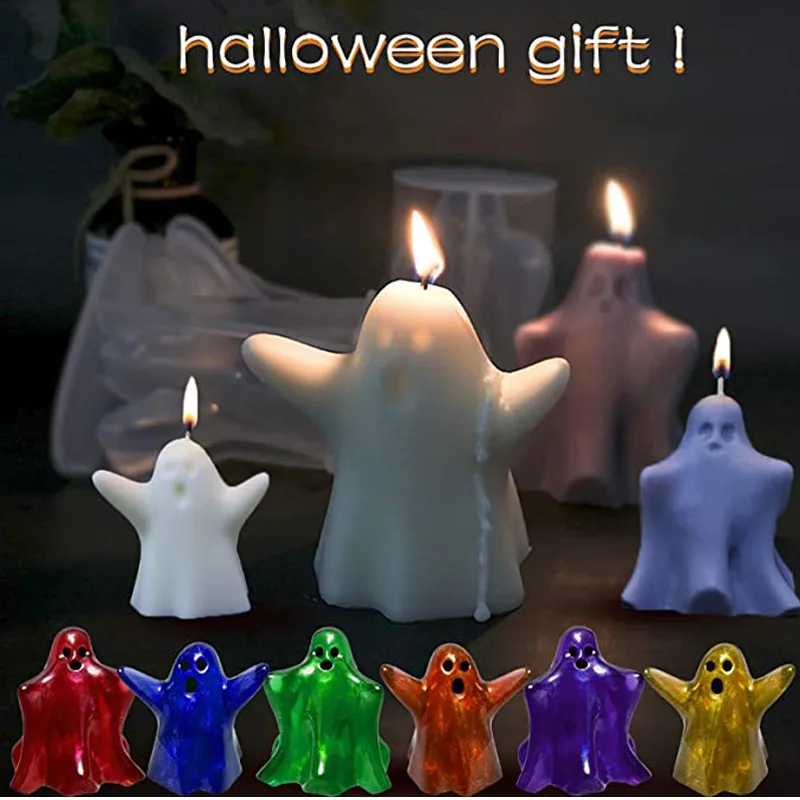 

3D череп свеча силиконовая форма DIY Хэллоуин декоративная свеча мыло ручной работы пластырь эпоксидная смола принадлежности для рукоделия для дома подарки