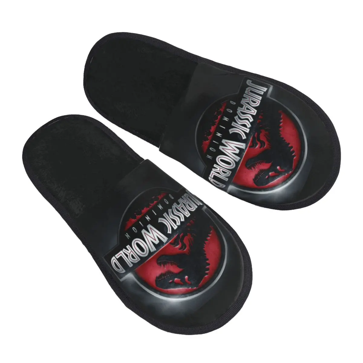 Zapatillas de espuma viscoelástica personalizadas de Jurassic Park, zapatillas de casa de animales antiguas y suaves para mujer