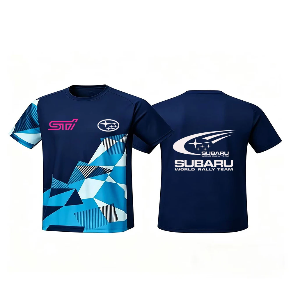 

2026SUBARU racing suit competition training cheerleading fan team uniform adult training short sleeved T-blood